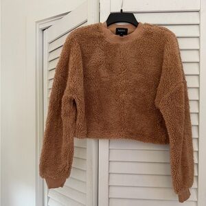 Bardot Teddy Crop Knit Sweater Size S/M